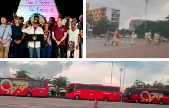 El presidente Gustavo Petro realizó un evento en Barranquilla para impulsar la consulta popular que presentó su Gobierno al Senado. FOTO COLPRENSA Y CAPTURA DE VIDEO