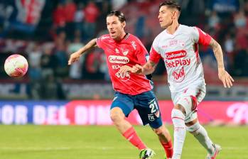 El volante argentino Agustín Martegani ha sido uno de los futbolistas más consistentes del DIM en el segundo semestre del año. Foto: Manuel Saldarriaga
