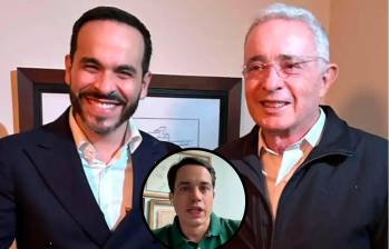 El presidente electo, Abelardo de la Espriella, y el expresidente Álvaro Uribe durante la campaña presidencial de 2026. FOTO ARCHIVO