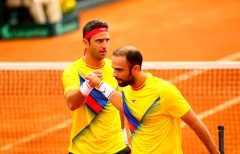 Los colombianos Juan Sebastián Cabal y Robert Farah ganaron el duelo por Copa Davis y de esta manera se despidieron del torneo por naciones. FOTO CORTESÍA FEDECOLTENIS