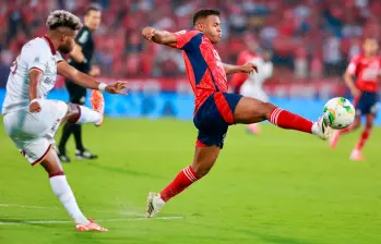 Léider Berrío, uno de los mejores jugadores del DIM en la presente temporada. FOTO MANUEL SALDARRIAGA