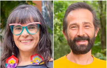 Los profesores Paola Andrea Arias y Juan Camilo Villegas, de la Universidad de Antioquia. FOTO cortesía Dirección de Comunicaciones UdeA