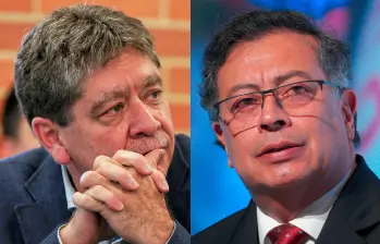 Bruce Mac Master, presidente de la Andi; Gustavo Petro, presidente de Colombia. FOTO COLPRENSA