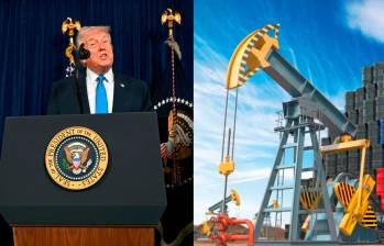 El presidente Donald Trump aseguró que EE. UU. Volverá con compañías petroleras a Venezuela. FOTO AFP Y GETTY. 