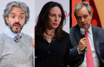 Juan Daniel Oviedo, Piedad Urdinola y Mauricio Perfetti del Corral. FOTO COLPRENSA.