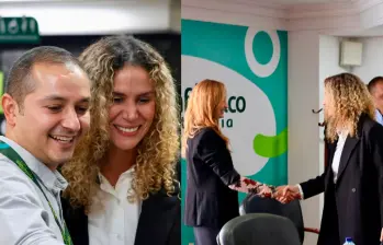 La ministra de Trabajo, Natalia López, recorrió las instalaciones de Comfenalco Antioquia en Medellín y conversó con trabajadores de la entidad. FOTO COMFENALCO.