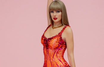 La primera figura será presentada el 25 de julio en Londres, con un diseño inspirado en la segunda noche de los ocho conciertos de Swift en el estadio Wembley, en junio de 2024, el body naranja de Lover. FOTO: Tomada de redes sociales Madame Tussauds