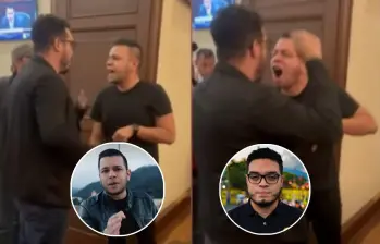 El enfrentamiento ocurrió en el salón social del Senado. Imagen, captura de video, redes sociales. 