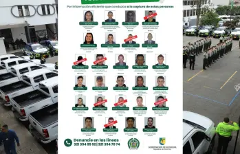 Cartel de los más buscados de Antioquia por homicidio. Foto: X Departamento de Policía Antioquia @Policiantioquia