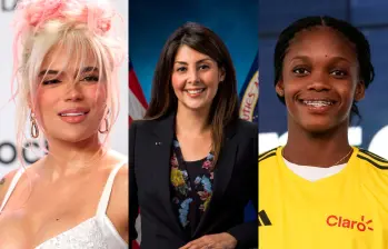 La cantante Karol G; Diana Trujillo, directora de vuelo de la NASA.; y la jugadora del Real Madrid, Linda Caicedo, figuran entre las 100 mujeres más poderosas de Colombia. FOTOS COLPRENSA