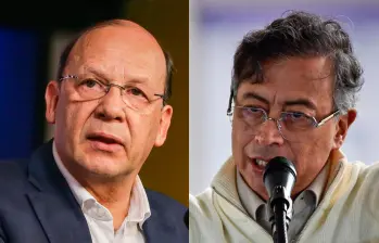 Germán Ávila, ministro de Hacienda; Gustavo Petro, presidente de Colombia. FOTO COLPRENSA