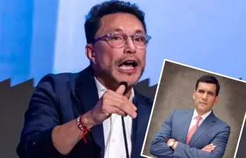 El exgobernador de Magdalena, Carlos Caicedo, y en el recuadro el abogado Julián Quintana. FOTOS: CORTESÍA.