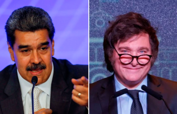 Así como el presidente Gustavo Petro, el mandatario venezolano Nicolás Maduro dejó claro su inconformismo con la elección del libertario Javier Milei como nuevo jefe de Estado de Argentina. FOTO AFP