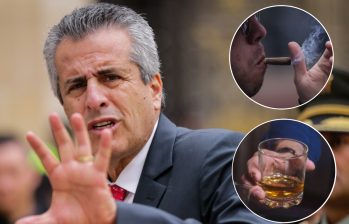 El ministro del Interior, Luis Fernando Velasco, cuestionó que se normalice el consumo de alcohol y se estigmatice el de marihuana, tras el hundimiento del proyecto para regular su comercio. FOTO COLPRENSA