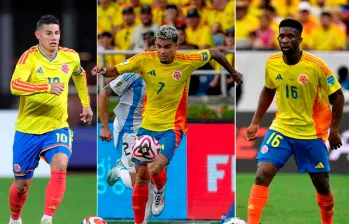 James Rodríguez, Luis Díaz y Jefferson Lerma hombres clave en el proceso de Néstor Lorenzo, con miras al Mundial de México, Canadá y Estados Unidos 2026. FOTO GETTY