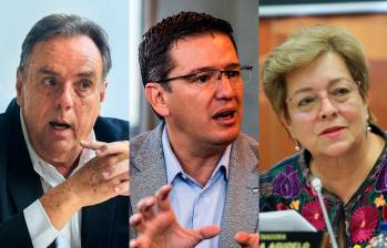 De izquierda a derecha: Jorge Mario Velásquez, presidente del Grupo Argos; Germán Bahamón, gerente de al Federación Nacional de Cafeteros y Gloria Inés Ramírez, ministra de Trabajo, protagonistas de la economía colombiana en 2024. FOTO EL COLOMBIANO Y COLPRENSA