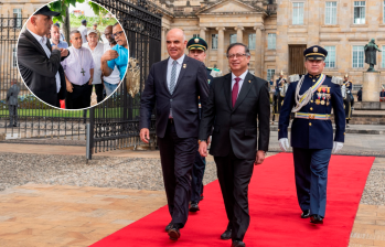El presidente suizo, Alain Berset, fue recibido por Petro en la Casa de Nariño este jueves para tratar diversos temas de importancia para ambos países. FOTO CORTESÍA