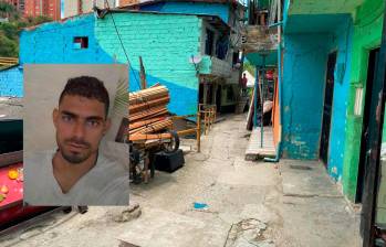 A Henry Alexander Cardona (detalle), de 35 años, murió luego de un altercado con su hermano en este callejón del barrio El Pesebre. FOTOS: ANDRÉS FELIPE OSORIO GARCÍA Y CORTESÍA