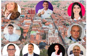 Los nueve candidatos aspiran a gobernar la segunda ciudad del departamento. Foto: EL COLOMBIANO y cortesía. 