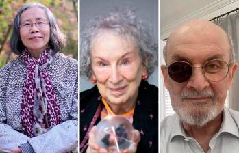 Can Xue, Margaret Atwood y Salman Rushdie son autores muy opcionados para recibir el Nobel de Literatura. Fotos: Cortesía, Getty y redes sociales.
