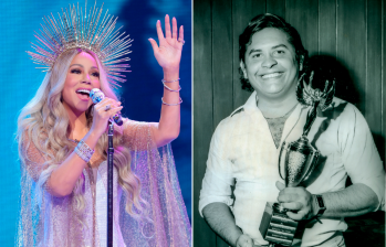 Mariah Carey y Rodolfo Aicardi son parte de las playlist de los colombianos en esta época decembrina. FOTOS: Getty y archivo EL COLOMBIANO