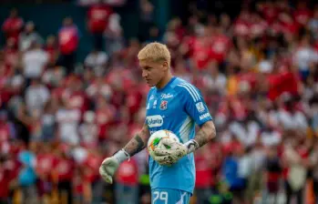 El arquero Washington Aguerre está en el grupo de viajeros que el DIM llevó a Ibagué para el duelo ante Tolima. FOTO: Juan Antonio Sánchez