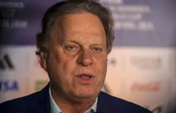 Ramón Jesurun presidente de la Federación Colombiana de Fútbol, anunció que Guadalajara será la sede de Colombia en el Mundial. FOTO CAMILO SUÁREZ 