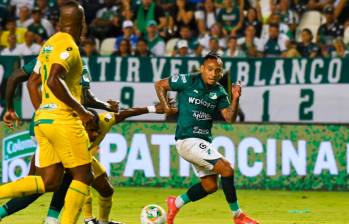 Jarlán Barrera fue elegido como el Jugador del Partido, en el empate sin goles entre Deportivo Cali y Atlético Bucaramanga. FOTO: Colprensa