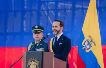 Presidente Abelardo De la Espriella durante su posesión en Cali. Foto: Colprensa