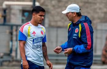 Juan Camilo “Cucho” Hernández, entre las alternativas que cuenta Néstor Lorenzo para el juego ante Portugal. FOTO JUAN ANTONIO SÁNCHEZ