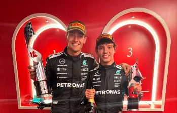 George Russell, de 27 años de edad, suma cuatro victorias en la F1. Su compañero Andrea Kimi Antonelli, de 18, logró su primer podio. FOTO X-F1