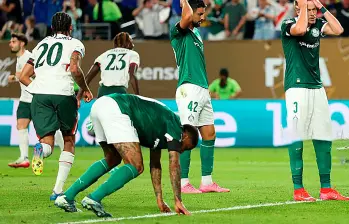 Con la derrota de Palmeiras se va el sueño de Richard Ríos de jugar la final. Foto: GETTY