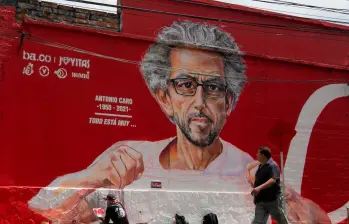 El mural en homenaje a Antonio Caro fue inaugurado este sábado. La obra de arte urbana también es parte de la iniciativa Ba.Colors FOTO: Horus Thor Amaya Arbeláez 