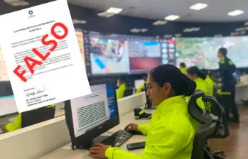 El comunicado falso circuló por cadenas de Whatsapp y redes sociales. FOTOS: CORTESÍA POLICÍA.
