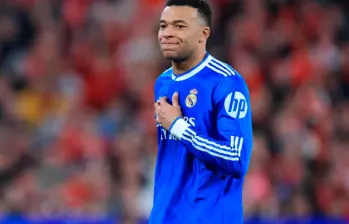 Kylian Mbappé, gran ausente en el juego de ida de la serie de octavos de final de Champions entre Real Madrid y Manchester City. FOTO AFP