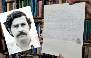 La carta de Pablo Escobar fue encontrada en 2017 dentro de un libro de Física, pero fue guardada y salió a la luz en la Semana Santa de 2026. FOTOS: NELSON MATTA COLORADO Y CORTESÍA.