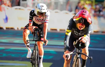 Jonas Vingegaard le tomó la delantera a Tadej Pogacar en el Tour por 12 segundos. FOTO X-TOUR DE FRANCIA