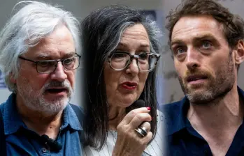 De izquierda a derecha: Michael Dudok de Wit, Chelo Loureiro y Félix Dufour-Laperrière, tres referentes de la animación mundial reunidos en El Retiro durante el III Festival de Animación Comfama. FOTOS Julio Herrera