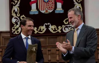 El Rey Felipe concendió título nobiliario a Rafael Nadal, el tenista exnúmero uno del mundo, quien se retiró en 2024. FOTO EUROPA PRESS
