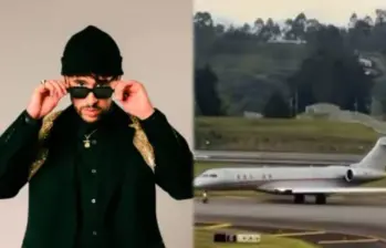El Bombardier Global 7500, avión en el que Bad Bunny se desplazó hasta Medellín, es considerado uno de los jets privados más lujosos y tecnológicos del mundo. FOTO: Colprensa y @aviation_skrg