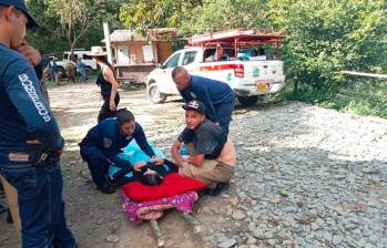Una mujer se accidentó en parapente en límites entre Carmen de Viboral y Cocorná. FOTO CORTESÍA