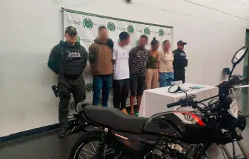 Estos fueron los cinco mayores de edad capturados por el secuestro de este alemán. Además, hubo un menor de edad implicado. FOTO: CORTESÍA POLICÍA METROPOLITANA