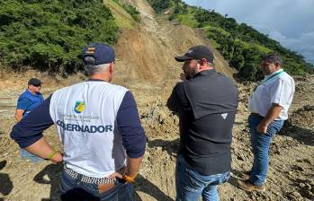 90.000 metros cúbicos de material se desprendieron de una montaña en Salgar. FOTO: Cortesía Gobernación