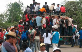 La Oficina de la ONU estuvo presente en las crisis humanitarias que sucedieron en Antioquia, como los múltiples desplazamientos de población. FOTO ARCHIVO