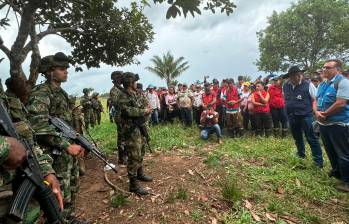 Los 18 soldados secuestrados en la zona rural de San José del Guaviare estuvieron retenidos por 24 horas, hasta que las gestiones de la Defensoría y otras organizaciones de DD.HH. surtieron efecto. FOTO cortesía.