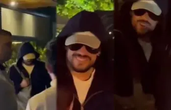 Bad Bunny fue visto en un restaurante del barrio Manila, en El Poblado, donde saludó a varios seguidores. FOTO redes sociales