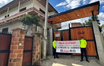 Uno de los cinco inmuebles que la Policía de Antioquia le ocupó a la banda criminal “El Mesa”. FOTO: Policía Antioquia