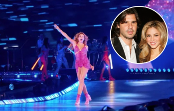 Shakira agradeció a Antonio de la Rúa por su apoyo durante la gira y la creación de Macondo Park en Madrid. FOTO: Cortesía Nicolás Gerardin / AFP 