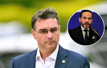 Flávio Bolsonaro obtuvo el 47,03 % de los votos en la primera vuelta presidencial de Brasil. FOTO: AFP / Colprensa