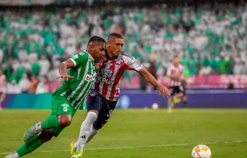 Alfredo Morelos luchó en la final de la Liga, pero no estuvo eficaz ante el arco rival como en otros partidos. FOTO JUAN ANTONIO SÁNCHEZ
